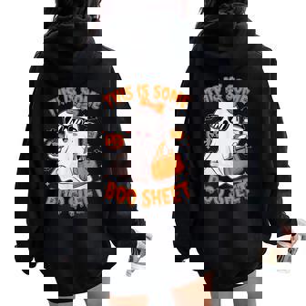This Is Some Boo Sheet Retro Halloween Ghost Women Women Oversized Hoodie Back Print | Seseable FR