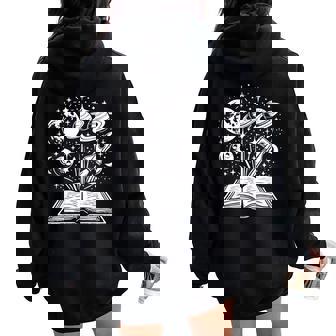 Bookpace Reading Lover Teacher Bookworm Librarian Reader レディース オーバーサイズ パーカー バックプリント - Kawaiitshirt
