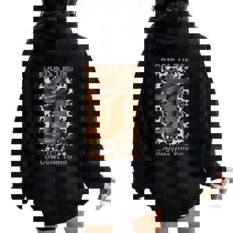 Boots And Bling Its A Cowgirl Thing Rodeo Love Country Girls Women Oversized Hoodie Back Print - Thegiftio UK