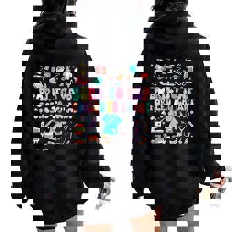 Born To Yap Forced To Chart Vintage Nurses Women Women Oversized Hoodie Back Print | Seseable UK