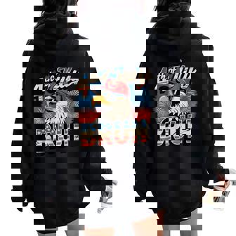 Bruh 4Th Of July Boys Girls Fourth Of July Bald Eagle Women Oversized Hoodie Back Print - Thegiftio UK