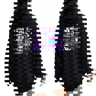 Bruh Its My 8Th Birthday Llama Pinata Boy Girl Party Bday Women Oversized Hoodie Back Print - Thegiftio