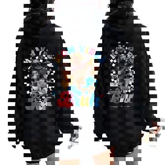 Bruh Mom Vibes Mother's Vibes 90’S Cool Moms Mother's Day Women Oversized Hoodie Back Print - Seseable