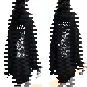 This Is Bullsht Cow Toilet Humorous Women Women Oversized Hoodie Back Print | Mazezy