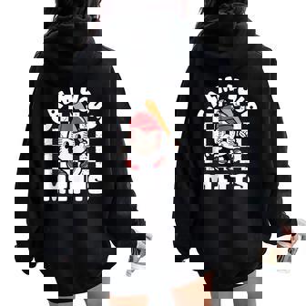 Calm Your Mitts Baseball Mom Sport Lover Women Oversized Hoodie Back Print | Mazezy