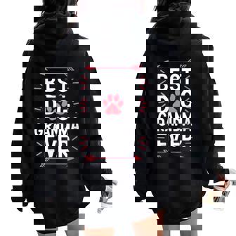 Camisa Best Dog Grandma Ever Para El Día De La Madre Cuello Women Oversized Hoodie Back Print - Regaloses