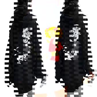 Candy Raccoon Retro Japonais Petitintage 80S Anime Manga Sweat à capuche oversize pour femme avec imprimé dans le dos - Cadeauxyz