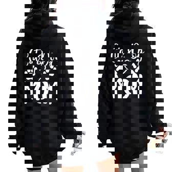 Cat And Dog Mom Pet Lover For Mommy Mama Women Oversized Hoodie Back Print | Mazezy