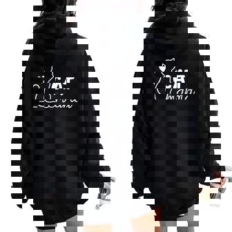Cat Mama I Love Cat Cat Mom Great Classi Idea For Mom Women Oversized Hoodie Back Print - Thegiftio UK