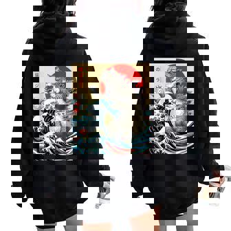 Catzilla Cat 日本アート 面白い猫 ギフト 男性 女性 子供 レディース オーバーサイズ パーカー バックプリント - Kawaiitshirt