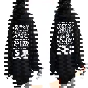 Celui Qui A Dit Que Les Diamants Étaient Les Meilleurs Amis Des Filles N'en A Jamais Possédé Sweat à capuche oversize pour femme avec imprimé dans le dos - Cadeauxyz