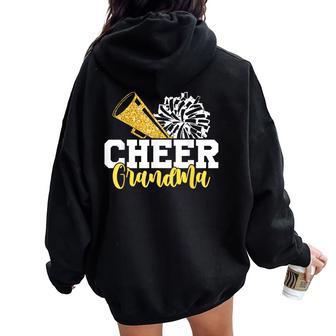 Cheer Grandma Hearts Cheerleading Grandmother Women Oversized Hoodie Back Print - Thegiftio UK