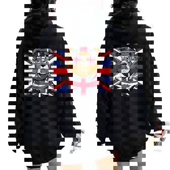Chemise Union Jack Pour Homme Et Avec Drapeau Britannique Sweat à capuche oversize pour femme avec imprimé dans le dos - Cadeauxyz