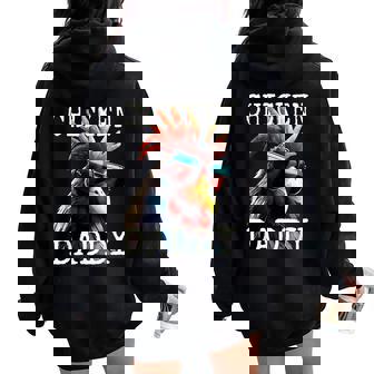 Chicken Daddy チキンパパ ニワトリ お父さん 農家 養鶏場 父の日 レディース オーバーサイズ パーカー バックプリント - Kawaiitshirt