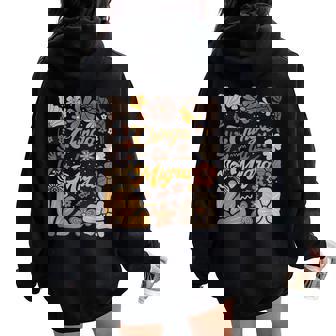 Chinga La Migra Boho Flowers Immigration For Women Women Oversized Hoodie Back Print - Thegiftio