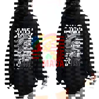 Chinga Tu Maga Mexico Vintage Women Women Oversized Hoodie Back Print - Thegiftio UK