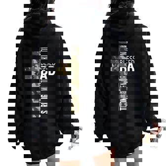 Christian Lovers Man Of God Dad Jesus Faith Man Of God Dad Women Oversized Hoodie Back Print - Thegiftio UK