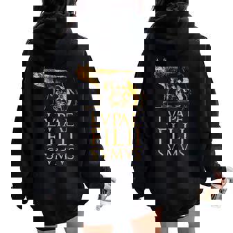 Cita Del Imperio Romano De Roma Antiguo Lobo Romano Women Oversized Hoodie Back Print - Regaloses