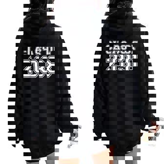 Class Of 2038 Children's Teacher 2025 First Day Of School Women Oversized Hoodie Back Print | Mazezy