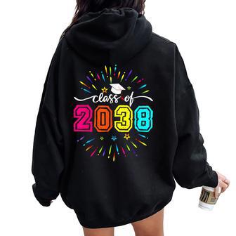 Class Of 2038 Kindergarten Pre-K Grow With Me Boys Girls Women Oversized Hoodie Back Print - Thegiftio UK