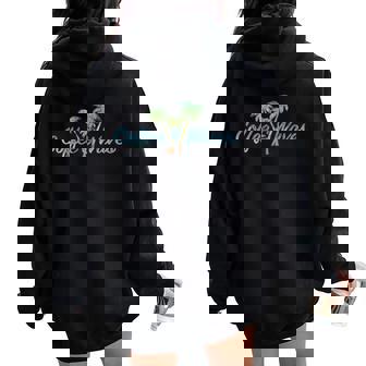 Coffee & Wavesコーヒーと波 サーファー サーフィン コーヒー ウィンドサーファー サーファー レディース オーバーサイズ パーカー バックプリント - Kawaiitshirt