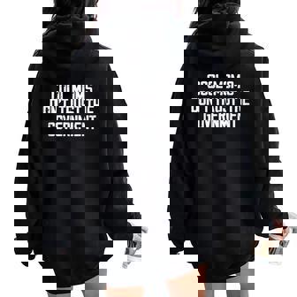 Cool Moms Don't Trust The Government Anti Biden Mother Day Women Oversized Hoodie Back Print | Mazezy