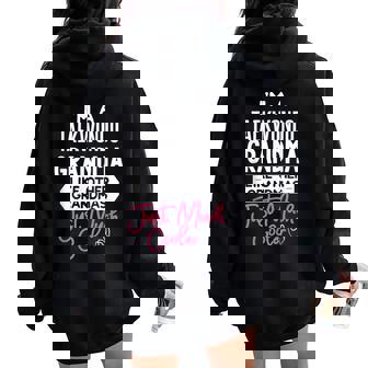 Cool Taekwondo Grandma Women Oversized Hoodie Back Print - Thegiftio