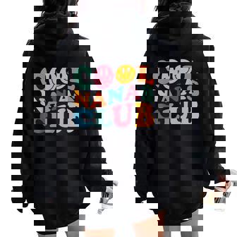 Cool Nanas Club Face Cool Nana Women Oversized Hoodie Back Print - Thegiftio