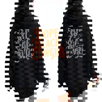 Cowgirl Black Girls Dope Cowgirl Western Country Rodeo Women Oversized Hoodie Back Print - Thegiftio