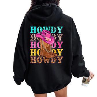 Cowgirl Howdy Southern Western Girl Country Rodeo Women Oversized Hoodie Back Print - Thegiftio UK