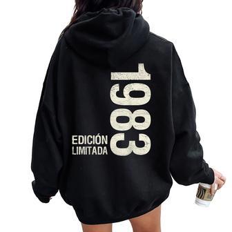 Cumpleaños 42 Años Hombre Intage 1983 Women Oversized Hoodie Back Print - Regaloses