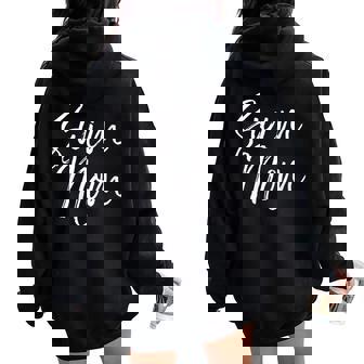 Cute Swimming Mom Mother's Day For Swimmers Swim Mom Women Oversized Hoodie Back Print - Thegiftio UK