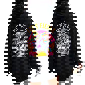 Dabbing Unicorn Cinco De Mayo Pour Enfants Et Filles Let's Fiesta Sweat à capuche oversize pour femme avec imprimé dans le dos - Cadeauxyz