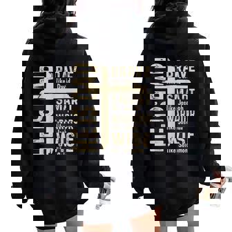 He Is Dad Religious Happy Father's Day Christian Dad Bible Women Oversized Hoodie Back Print | Mazezy