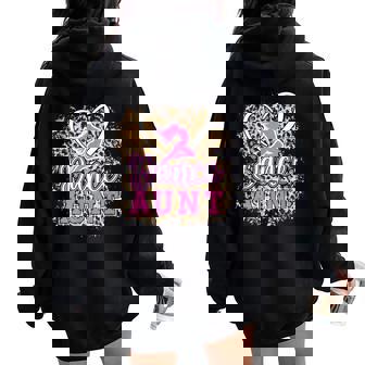 Dance Aunt Leopard Dancing Aunt Of A Dancer Aunt Women Oversized Hoodie Back Print - Thegiftio UK