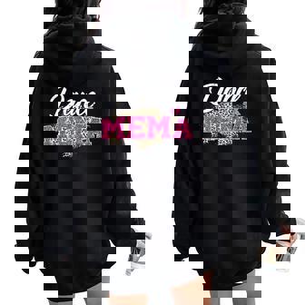 Dance Mema Leopard Dancing Mema Mother's Day Women Oversized Hoodie Back Print | Mazezy
