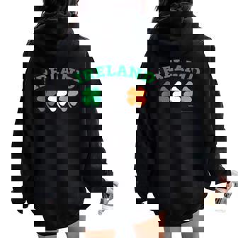 De La Bandera Irlandesa De Trébol De Irlanda Para Hombres Es Y Niños Women Oversized Hoodie Back Print - Regaloses