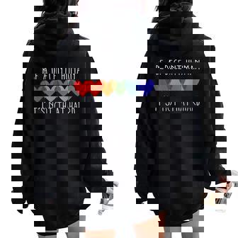 Be A Decent Human It's Not That Hard Women Oversized Hoodie Back Print - Thegiftio UK