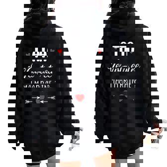 Demande Annonce Marraine Tataeux-Tu Être Ma Marraine Sweat à capuche oversize pour femme avec imprimé dans le dos - Cadeauxyz