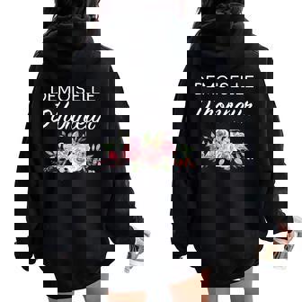 Demoiselle Honneur Cadeau Evjf Fille Humour Drôle Mariage Sweat à capuche oversize pour femme avec imprimé dans le dos - Cadeauxyz