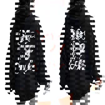 Dibs On The Coach Baseball Wife Sports Coach Supporter Women Oversized Hoodie Back Print - Thegiftio UK