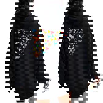 Diseño De Pájaros Japoneses Para Un Hombre O Feliz Women Oversized Hoodie Back Print - Regaloses