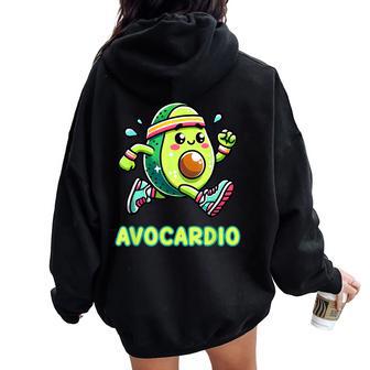 Divertido Aguacate Para Correr Fitness Ejercicio Cardio Regalo Para Hombres Y Es Women Oversized Hoodie Back Print - Regaloses