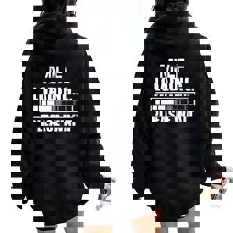 Divertido Milf Cargando Por Favor Esperar Día De La Madre Esposa Cuello Women Oversized Hoodie Back Print - Regaloses