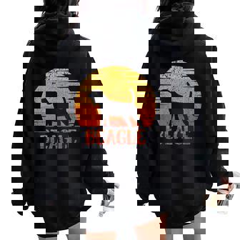 Dog Beagle Race Retro Animal Puppy Man Woman Sweat à capuche oversize pour femme avec imprimé dans le dos - Cadeauxyz