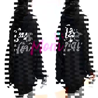 Dog Mom Leopard Dog Lover Paw Dog Mom Women Oversized Hoodie Back Print - Thegiftio