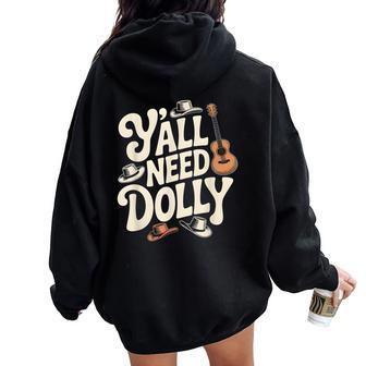 Dolly Merch Yall Need Vintage First Name Dolly Women Oversized Hoodie Back Print - Thegiftio UK