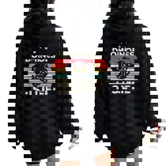Dominó Es Laida Para Niñas Es Hombres Niños Dominóintage Women Oversized Hoodie Back Print - Regaloses