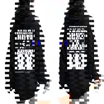 Drapeau Barbadien Pour Fille Sweat à capuche oversize pour femme avec imprimé dans le dos - Cadeauxyz