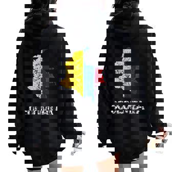 Drapeau Colombien De La Colombie Enieilli Pour Hommes S Enfants Sweat à capuche oversize pour femme avec imprimé dans le dos - Cadeauxyz